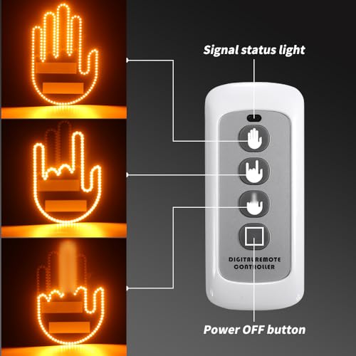 Luz de Gesto de Mano con Control Remoto Accesorios Decoración Ventana Coche Led 3