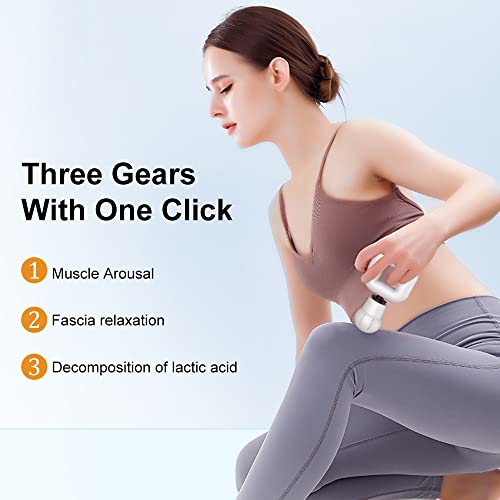 Mini Massage Gun, Portable 3 Speed Vibration Modes For Back Pain, Shoulder, Neck, Body, All Muscles Recover & Massage, Handheld Deep Tissue Electric Massager Wand, Gifts For Men, Women #TOP2