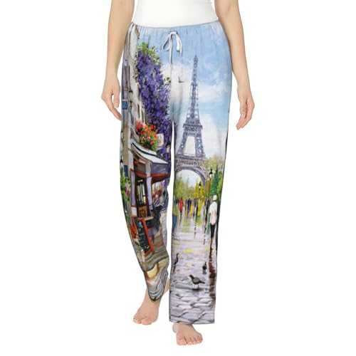 Pantalon de nuit Paris Tour Eiffel ultra doux pour cocooning et soirées d'hiver
