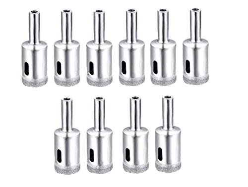 10 piezas brocas diamantadas 12 mm para vidrio y cerámica miniatura 1