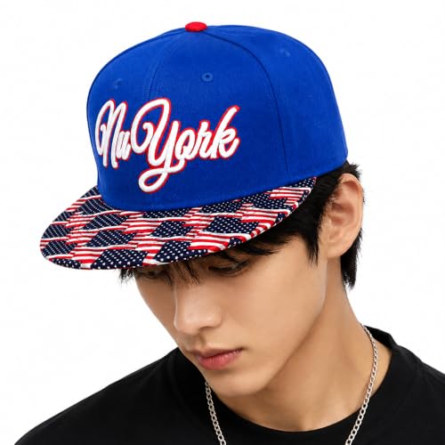 Image of VRITRAZ Comfortable Polyester 3D Printed Hip Hop Cap for Men & Women | Adjustable Snapback Closure Flat Brim Baseball Hat | Lightweight Urban Streetwear Headwear for Dance, Skateboarding, Gym, Sports