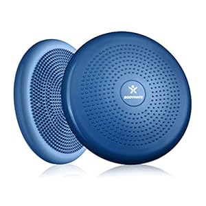 BODYMATE Balkussen Diameter 34 cm incl. pomp – Zitbalkussen, luchtkussen, balanskussen, noppenkussen – Voor core-, fitness-, revalidatie-, coördinatie- en rugtraining