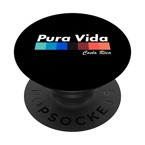 Pura Vida Costa Rica Diseño Gráfico Retro Vintage PopSockets PopGrip: Agarre intercambiable para...
