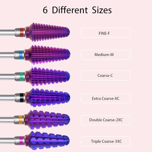 Foret à ongles Tornado rotatif bidirectionnel de 0,9 cm pour retrait sécurisé de gel