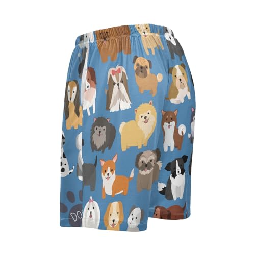 Pajama Shorts for Men Men's Pajama Bottoms Sleepwear Sleep Lounge Short，S4