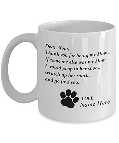 Customizable Personalized Cat Mom & Dad Custom Pet Name Coffee Mug Perfect Gift
