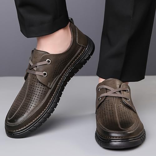 Mens Formal Dress Oxford Shoes, Pointed Toe Lace-up Leather Tuxedo Dress Shoes for Business Wedding3