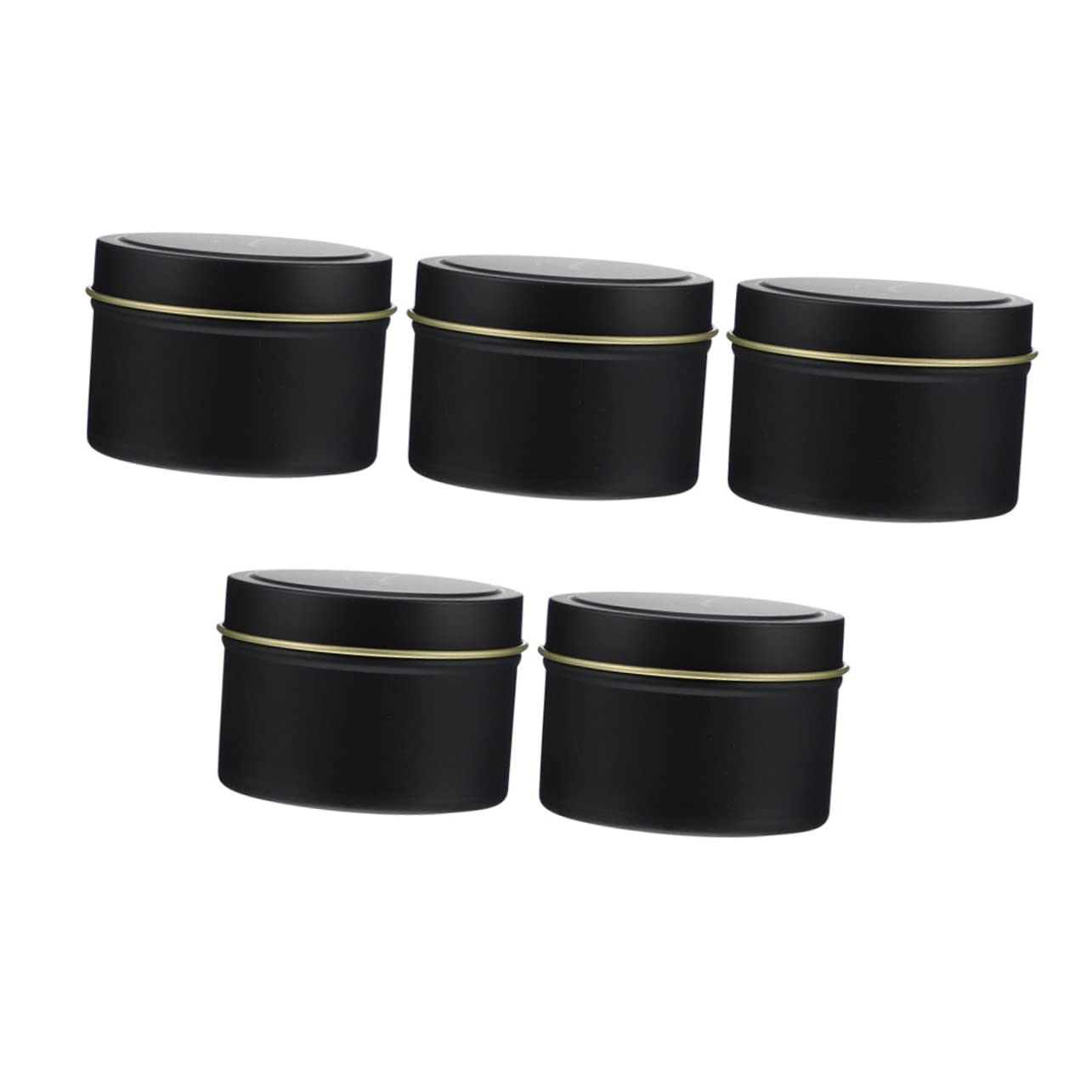 ULDIGI 5Pcs Candle Containers for Candle Making Empty Tin Jars with Lids Durable and Portable Craft Supplies for Parties and Travel Storage