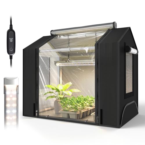 Bstrip Indoor Greenhouse with Grow Light, Mini Grow...