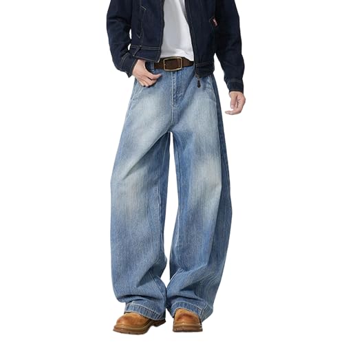 Jean baggy bleu homme idéal pour vos sorties streetwear décontractées