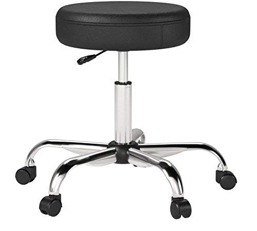 Amazon Basics Multi-Purpose Drafting Spa Bar Stool With Wheels - Black #TOP6