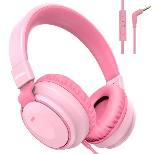 Headphone Kids Volume Limited 85/94dB Wired Over-Ear/On-Earr Foldable Headset with Inline Cable Aux...