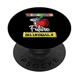 Ya en manzanajugosa.com: Enseñar Futuro Bilingües Profesor de Español Apple Life PopSockets PopGrip Intercambiable