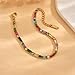 AVEKENY 18K Gold Plated Multi-Color Classic Tennis Bracelet for Women Dainty Colorful 3mm Rainbow Cubic Zirconia Bracelet Adjustable CZ Gold Bracelets Trendy Summer Jewelry Gift