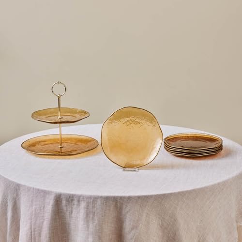 Service à dessert en verre marron Karaca Dune, l'art de la table raffiné - 3