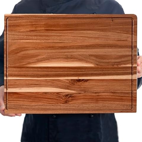Fashionwu Acacia Wood Cutting Board, 24x18 Inch Cover