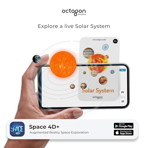 Octagon Studio Space 4D+ Augmented Reality Flashcards - Interactive Solar System & Planets Learning Cards with App - Educational STEM Toy for Kids (26 Cards) - Image 2