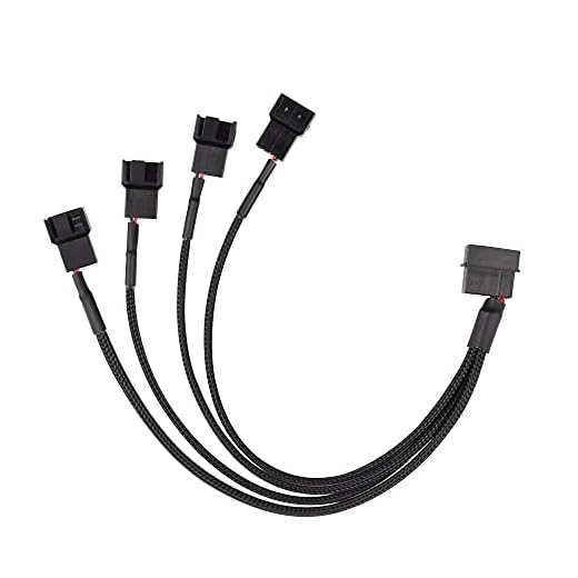 4-Pin Molex auf 4 x 3-Pin / 4-Pin PWM 12V PC-Gehäuselüfter-Stromversorgungskabel, 3-Pin oder 4-Pin (PWM-Stecker) auf Molex Computerkühler Kühlerlüfter-Verteiler Y-Stromkabel