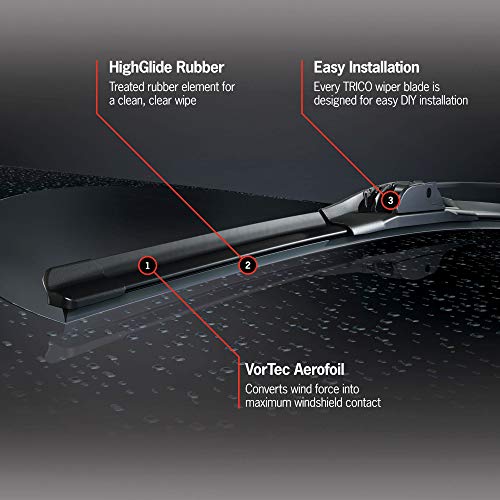 TRICO Diamond 18" + 18" Super Premium Automotive Replacement Windshield Wiper Blades (Set of 2), Passenger and Driver Side All-Weather Beam Wiper Blades for Select Vehicle Models (Item #25-1818) by Trico - Image 6