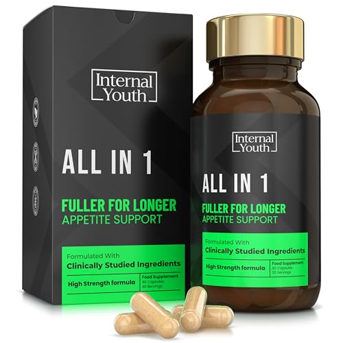 All-in-1 Appetite Support - Appetite Suppressants for Women and Men - Weight Loss Pills that Work Fast - Clinically Studied Gut Health Prebiotic + Probiotics + Natural Extracts - 90x Diet Pills