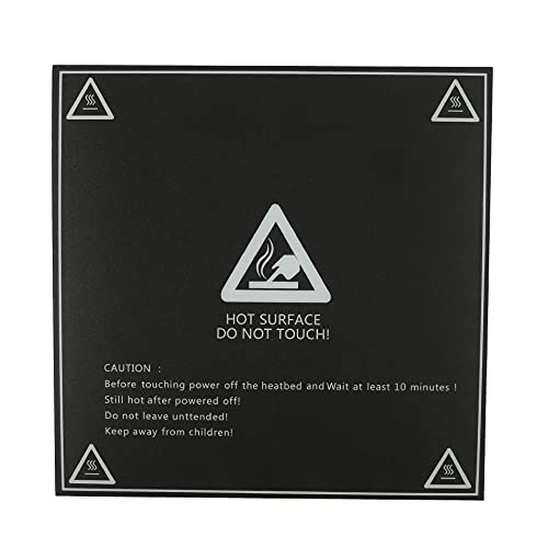 Lysee 3D Printer Parts & Accessories - 5PCS 214214mm Heat Coordinate Printed Hot Bed Surface Sticker Black - (Size: 300x200mm)