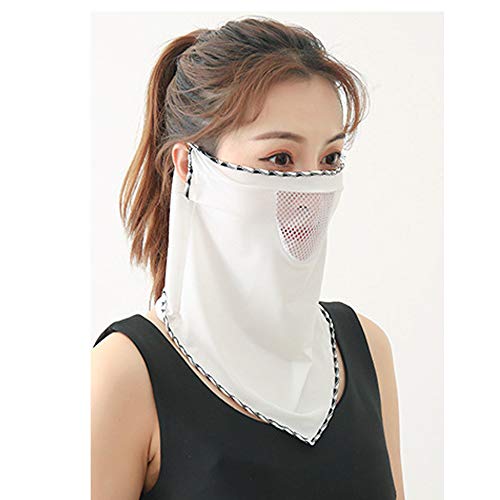 Women Sun Mask Ice Silk Veil Neck Gaiter Sun Proof Face Mask Colorful Face Cover Outdoors UV Protection2