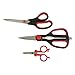 DBM IMPORTS Assorted Scissors Set Kitchen Scissors Mini Foldable Scissors-3 Pc