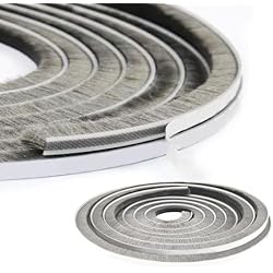 Persianas Anti Frio Burlete Cepillo Ventana Corredera, 6M(L)X9mm(B)X23mm(D) Junta de Cepillo Autoadhesiva, Tira de Sellado de Gasa para Burlete, para Anti Frío, Aislante,Ruido y Colisión, para Puerta Corredera, Ventana