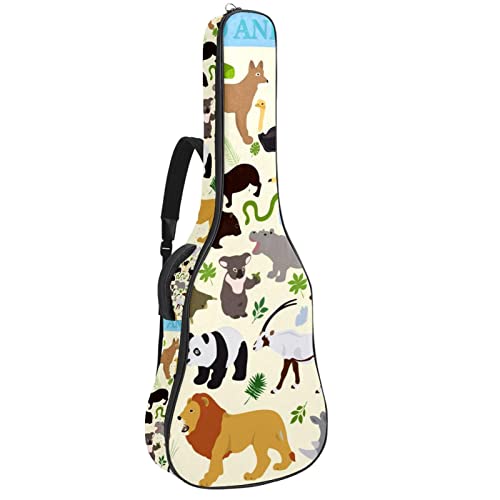 Étui de protection rembourré pour guitare classique acoustique, Multicolore 02, 42.9×16.9×4.7 in, Organiseur de sac - Les Beatles, Paul McCartney, John Lennon, RIngo Starr, George Harrison Étui de protection rembourré pour guitare classique acoustique, Multicolore 02, 42.9x16.9x4.7 in, Organiseur de sac