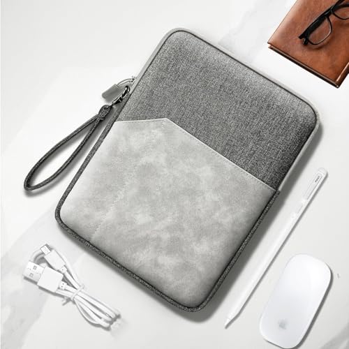 Image of MOCA 13 Inch Tablet Sleeve Carrying Case for iPad Pro 12.9, Surface Pro 9 /8 /X, Galaxy Tab S9 Plus /S8 Plus, with Accessory Pocket (Ash Grey, 13 inch)