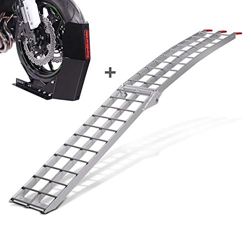 ConStands Loading Ramp + wheel chock CF2 for Kawasaki Ninja 250 R/SL
