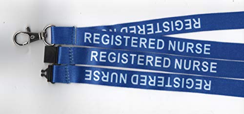 5 cordones de seguridad para enfermería con estampado de enfermería, color azul