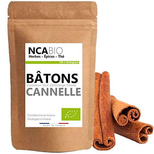 Bâtons de Cannelle Entier Bio - Cannelle Bâton Tuyau Biologique 100% Naturel - NCA (50)