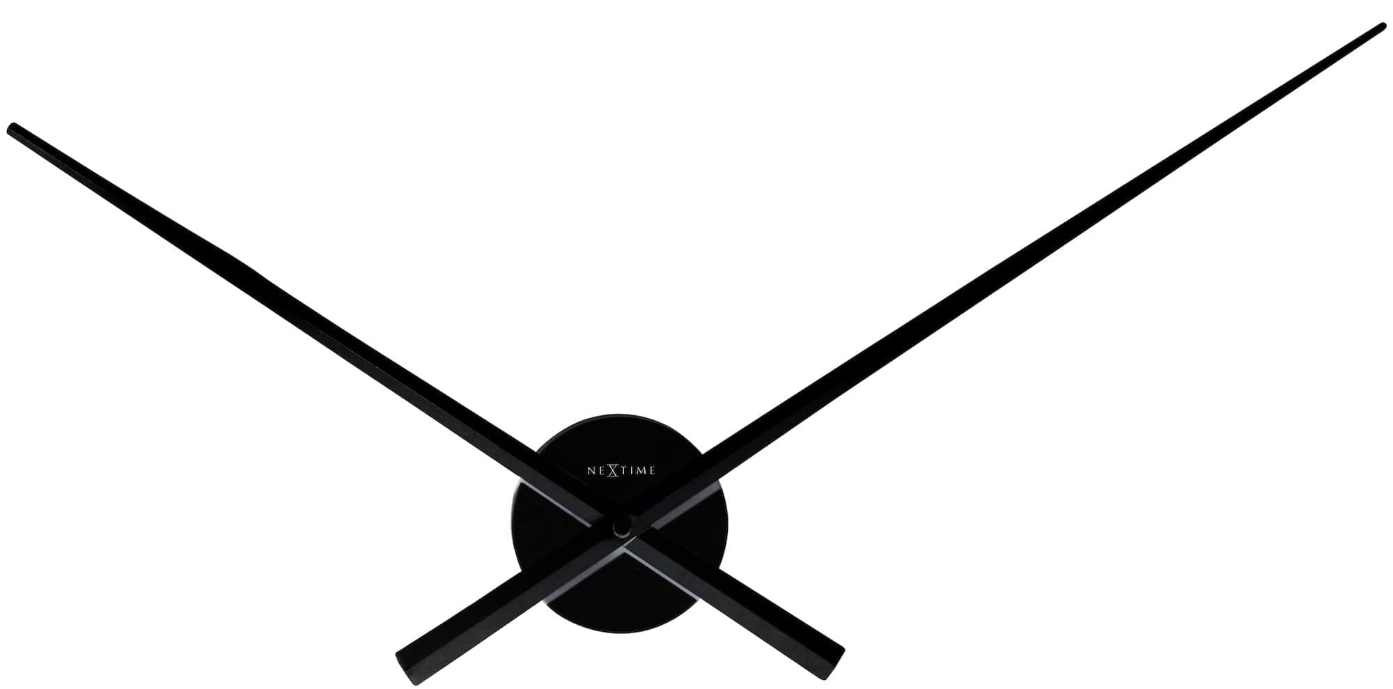 NeXtime Grande horloge murale 3118ZW HANDS, aiguille seule, en aluminium, noir, ø 70 cm, 1 pièce