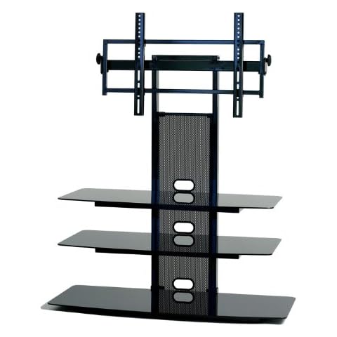 TransDeco TV Stand with Mount, 35 to 85", Black Cover