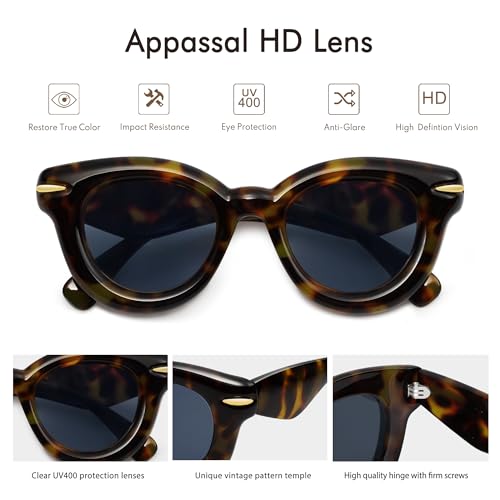 Cute Round Sunglasses for Women Men Trendy Chunky Thick Inflated Shades AP3695