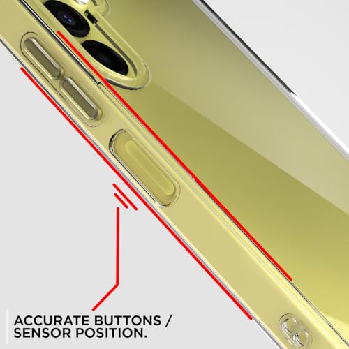 Image of Pikkme Back Cover for Samsung Galaxy A15 5G Raised Edges Shockproof Clear PC + TPU Transparent Protective Phone Bumper Case(Transparent)