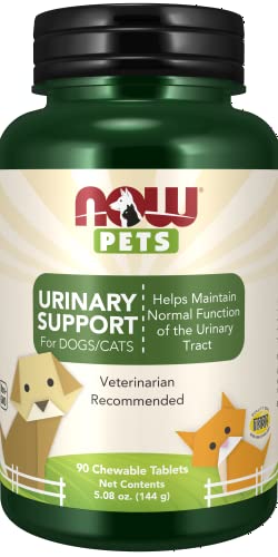 Now Pet Health, Urinary Support Supplement, Formulated For Cats & Dogs, Nasc Certified, 90 Chewable Tablets #TOP4