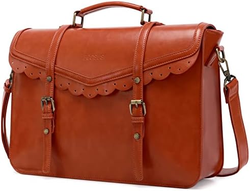 ECOSUSI Women Briefcase Messenger Laptop Bag Satchel Handbags Fit 15.6" Laptop