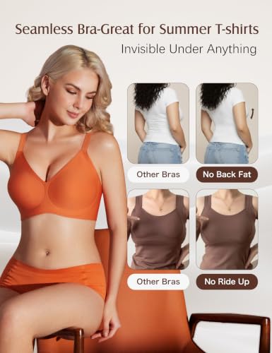 Womens Jelly Bras Wireless Deep V Bralette Comfy Push Up Tshirt Bras - image 5