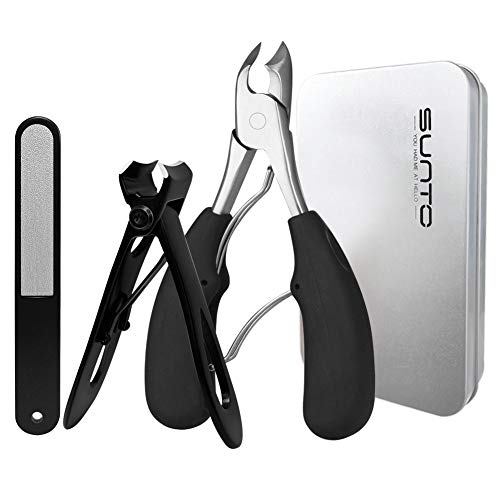 Podiatrist Toenail Clippers, Large Nail Clippers for Ingrown & Thick & Professional & Men & Seniors Toenail and Nail Surgical Grade Stainless Steel Toenail Trimmer Nipper (Grey)
