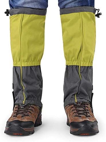 1Pair Leg Gaiters Snow Boot Gaiters, Breathable Climbing Hiking Snow Gaiter for Outdoor Hiking Walking Climbing Mountain(Green)
