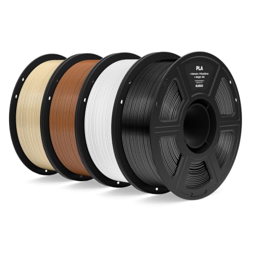 Image of ELEGOO PLA 3D Printer Filament Bundle 4KG Black /White /Brown /Beige | 1.75mm Dimensional Accuracy + /- 0.02mm, 4pcs 1kg Spools, Fit Most FDM 3D Printers