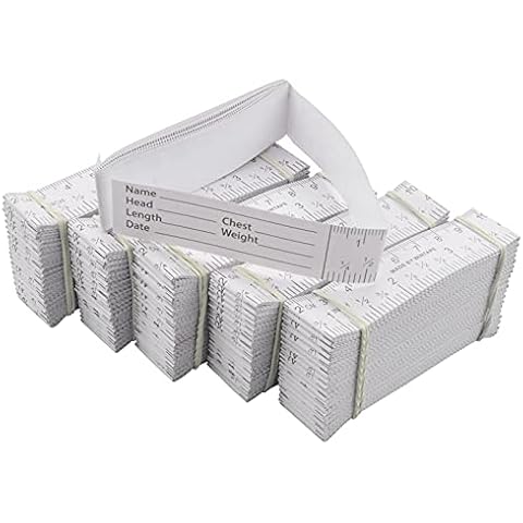 WIN TAPE 1.5 Meter Infant Disposable Paper Tape Measure Pack of 100 Paper Rulers Cover