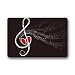 CozyBath Music Note Non-woven Fabric 23.6"(L) x 15.7"(W)Machine-washable Indoor/Outdoor/Shower/Bathroom Doormat