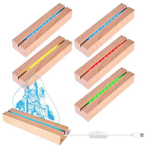 PORFOYO Base de luz LED 5 unidades base