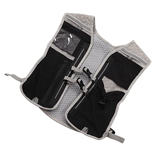 Sports Running Vest, Breathable Mesh Running Hydration Vest Chest Straps Running for Riding Hiking Mountaineering (Black)
