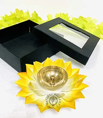 NATARAJ GALLERYBrass Lotus/Kamal Design Diya Deepak | Akhand Jyot | Arti Poojan Temple Home Decor