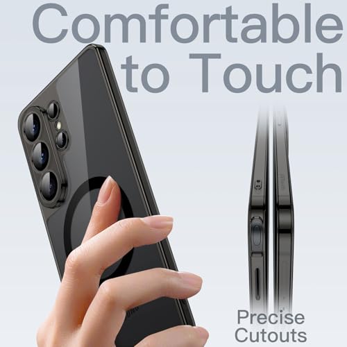 Image of JETech Magnetic Slim Cover Case for Samsung Galaxy S26 Ultra, Compatible with MagSafe, Camera Lens Full Protection, Ultra-Thin Lightweight Clear Minimalist Protective Phone Cover (Black)