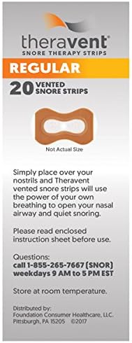 Theravent Snore Therapy Strips, Moderate Resisce, Bed Partner Approved, Tan, Regular Strength, 20 Count